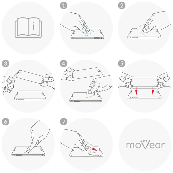 Ważna instrukcja obrazkowa poprawnego montażu szkła moVear GLASS mSHIELD 2.5D MAX na Samsung S21 (G991) Sprawdź jak zamontować szkło hartowane moVear GLASS mSHIELD 2.5D MAX na ekran smartfona Samsung S21. Prawidłowy montaż zagwarantuje komfort użytkowania.