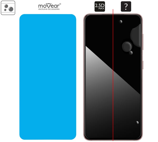 Rozmieszczenie kleju - warstwy adsorpcyjnej - dla szkła hartowanego moVear GLASS mSHIELD 2.5D MAX na Samsung Galaxy S21 (G991) Rozmieszczenie kleju - warstwy adsorpcyjnej - pod całą powierzchnią szkła moVear GLASS mSHIELD 2.5D MAX na Samsung S21.
