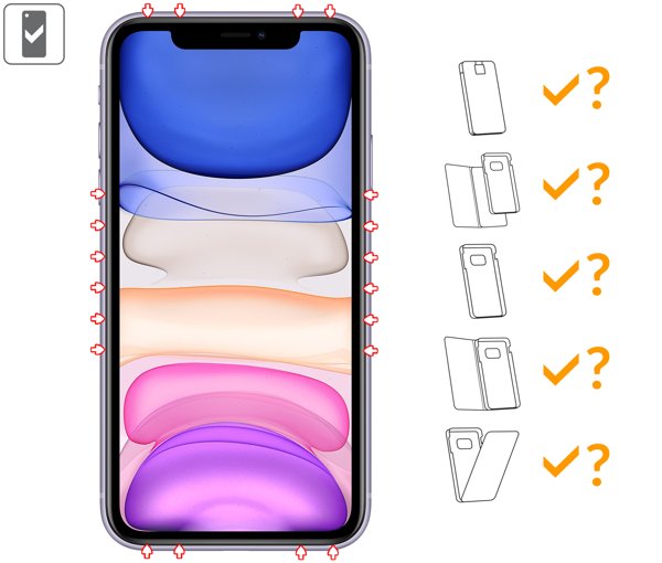 Do jakich typów etui pasuje moVear GLASS mSHIELD 3D PRO privacy na Apple iPhone 11 / Xr (6.1 moVear GLASS mSHIELD 3D PRO privacy na iPhone 11 / iPhone Xr (6.1