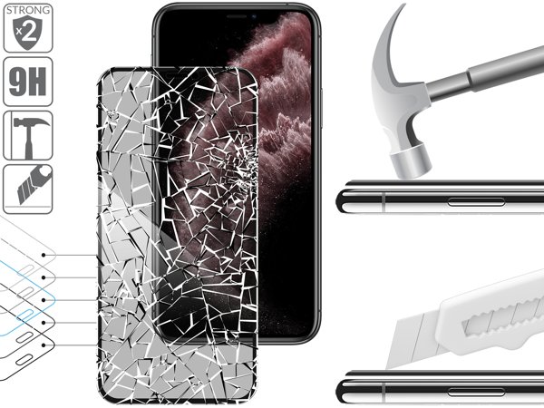 Budowa i wytrzymałość szkła hartowanego moVear GLASS mSHIELD 3D PRO privacy na iPhone 11 Pro Max / iPhone Xs MAX (6.5 2x bardziej wytrzymałe szkło moVear GLASS mSHIELD 3D PRO privacy ochroni ekran Twojego Apple iPhone 11 Pro Max / Xs MAX (6.5