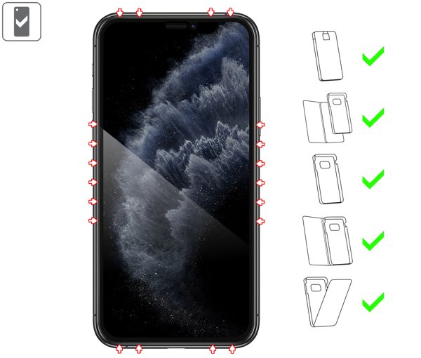 Do jakich typów etui pasuje moVear GLASS mSHIELD 2.5D MAX privacy na Apple iPhone 11 Pro / Xs / X (5.8 GLASS mSHIELD 2.5D MAX privacy na Apple iPhone 11 Pro / Xs / X (5.8