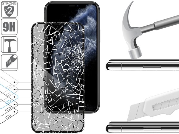 Budowa i wytrzymałość szkła hartowanego moVear GLASS mSHIELD 2.5D MAX privacy na iPhone 11 Pro / iPhone Xs / X (5.8 2x bardziej wytrzymałe szkło moVear GLASS mSHIELD 2.5D MAX privacy ochroni ekran Twojego iPhone 11 Pro / iPhone Xs / X (5.8