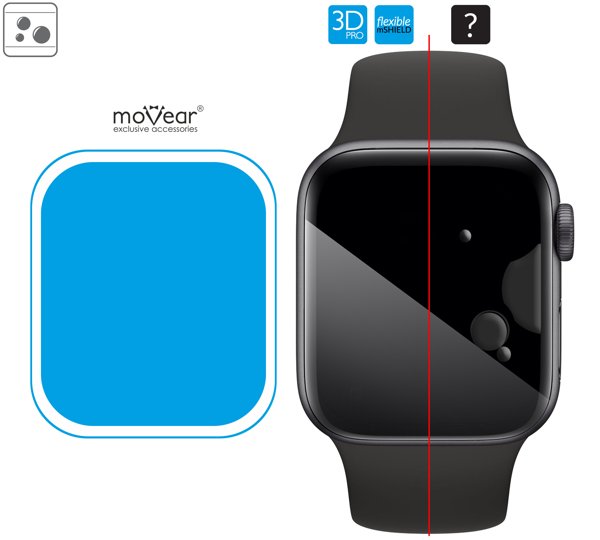 Rozmieszczenie kleju - warstwy adsorpcyjnej - dla szkła hartowanego moVear flexible mSHIELD 3D PRO na Apple Watch 3/2/1 (38mm) Rozmieszczenie kleju pod całą powierzchnią szkła hybrydowego moVear flexible mSHIELD 3D PRO na iWatch 3,2,1 (38mm).