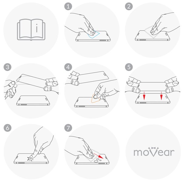 Ważna instrukcja obrazkowa poprawnego montażu szkła moVear GLASS mSHIELD 3D PRO-E na Apple iPhone 16e / 14 / 13 / 13 Pro (6.1 Sprawdź jak zamontować szkło hartowane moVear GLASS mSHIELD 3D PRO-E na ekran smartfona iPhone 16e / 14 / 13 / 13 Pro (6.1