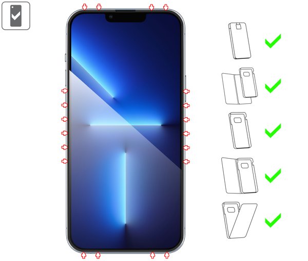 Do jakich typów etui pasuje moVear GLASS mSHIELD 3D PRO-E na iPhone 14 Plus / 13 Pro Max moVear GLASS mSHIELD 3D PRO-E na Apple iPhone 13 Pro Max / 14 Plus (6.7
