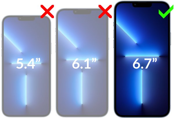 Kompatybilność szkła hartowanego moVear GLASS mSHIELD 3D PRO-E na iPhone 14 Plus / 13 Pro Max Obrazek prezentujący kompatybilność szkła hartowanego moVear GLASS mSHIELD 3D PRO-E na iPhone 14 Plus / 13 Pro Max. Aby uniknąć pomyłek przy zakupie, zwróć uwagę na dokładny model swojego telefonu.