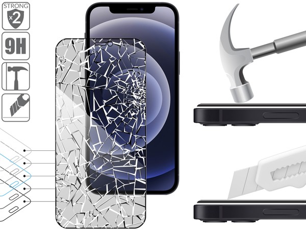 Budowa i wytrzymałość szkła hartowanego moVear GLASS mSHIELD 2.5D MAX privacy na Apple iPhone 12 Pro / 12 (6.1 2x bardziej wytrzymałe szkło moVear GLASS mSHIELD 2.5D MAX privacy ochroni ekran Twojego iPhone 12 Pro / 12 (6.1