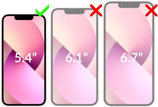 Kompatybilność szkła hartowanego moVear GLASS mSHIELD 2.5D MATT na Apple iPhone 13 Mini Obrazek prezentujący kompatybilność szkła hartowanego moVear GLASS mSHIELD 2.5D MATT na Apple iPhone 13 Mini (5.4