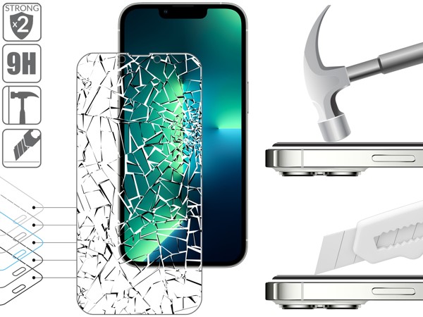 Budowa i wytrzymałość szkła hartowanego moVear GLASS mSHIELD 2.5D MATT na iPhone 14 / 13 / 13 Pro