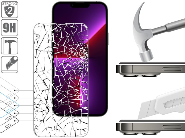 Budowa i wytrzymałość szkła hartowanego moVear GLASS mSHIELD 2.5D MATT na iPhone 14 Plus / 13 Pro Max (6.7