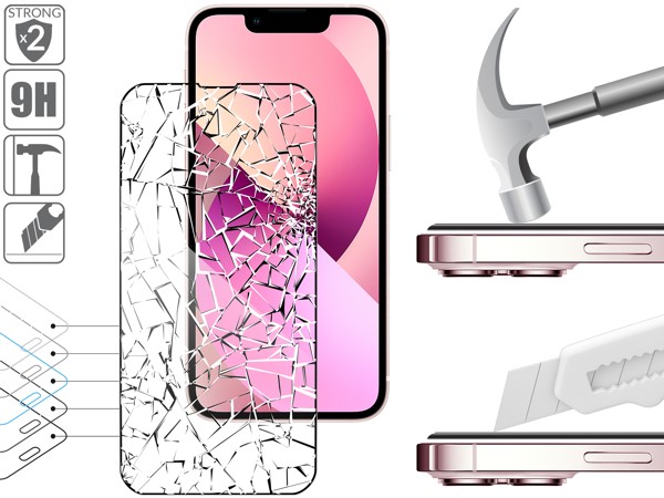 Structure and strength of tempered glass moVear GLASS mSHIELD 2.5D MAX for iPhone 13 Mini (5.4 2x more durable glass moVear GLASS mSHIELD 2.5D MAX will protect the screen of your iPhone 13 Mini (5.4
