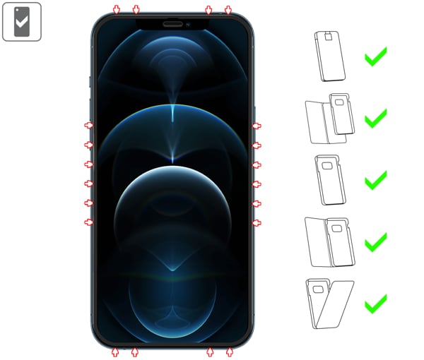 Do jakich typów etui pasuje moVear GLASS mSHIELD 2.5D MAX MATT na Apple iPhone 12 Pro Max (6.7 GLASS mSHIELD 2.5D MAX MATT na Apple iPhone 12 Pro Max umożliwia użytkowanie z większością etui. Zastosuj etui aby jeszcze lepiej ochronić smartfon przed uszkodzeniami.