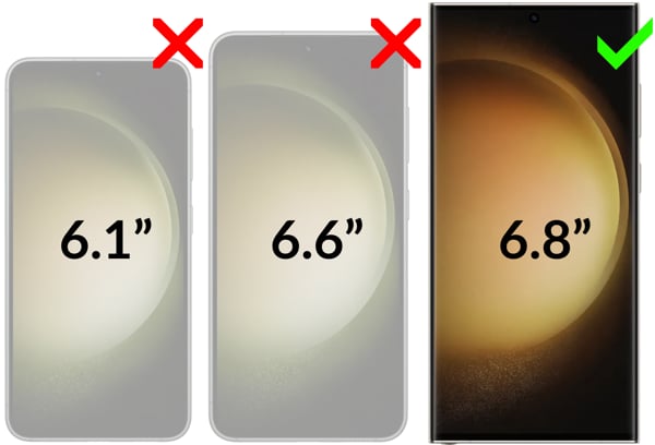 Kompatybilność szkła hartowanego moVear GLASS mSHIELD 3D na Samsung Galaxy S23 Ultra (6.8 Obrazek prezentujący kompatybilność szkła hartowanego moVear GLASS mSHIELD 3D na Samsung S23 Ultra (S918). Aby uniknąć pomyłek przy zakupie, zwróć uwagę na dokładny model swojego telefonu.
