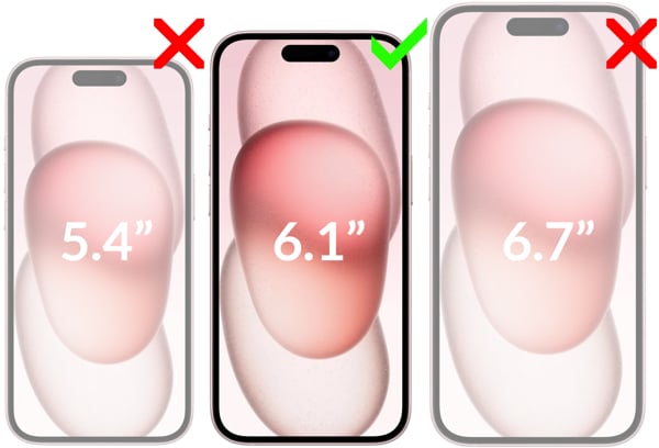 Kompatybilność szkła hartowanego moVear mBOX GLASS mSHIELD 2.5D MAX MATT na Apple iPhone 16 / 15 Obrazek prezentujący kompatybilność szkła hartowanego moVear mBOX GLASS mSHIELD 2.5D MAX MATT na Apple iPhone 16 / 15. Aby uniknąć pomyłek przy zakupie, zwróć uwagę na dokładny model swojego telefonu.