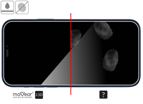 Powłoka oleofobowa na matowym szkle hartowanym moVear mBOX GLASS mSHIELD 2.5D do Apple iPhone 12 Pro / 12 z ekranem o przekątnej 6.1 cala