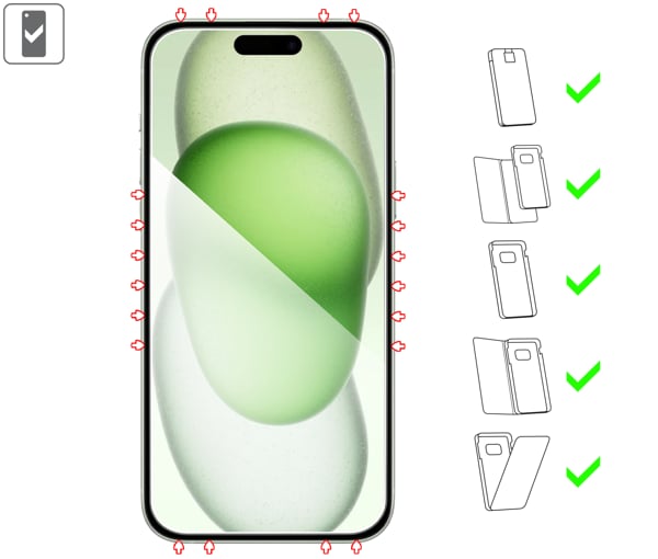 Welche Arten von Fällen eignet sich für moVear mBOX GLASS mSHIELD 2.5D für Apple iPhone 16/15 Plus / 15 Pro Max (6.7 mBOX GLASS mSHIELD 2.5D auf Apple iPhone 16/15 Plus / 15 Pro Max (6.7