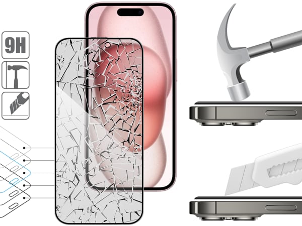 Budowa i wytrzymałość szkła hartowanego moVear mBOX GLASS mSHIELD 2.5D MAX privacy na Apple iPhone 16 / 15 Wytrzymałe szkło moVear mBOX GLASS mSHIELD 2.5D MAX privacy ochroni ekran Twojego Apple iPhone 16 / 15. Wizualizacja warstw i powłok produktu.