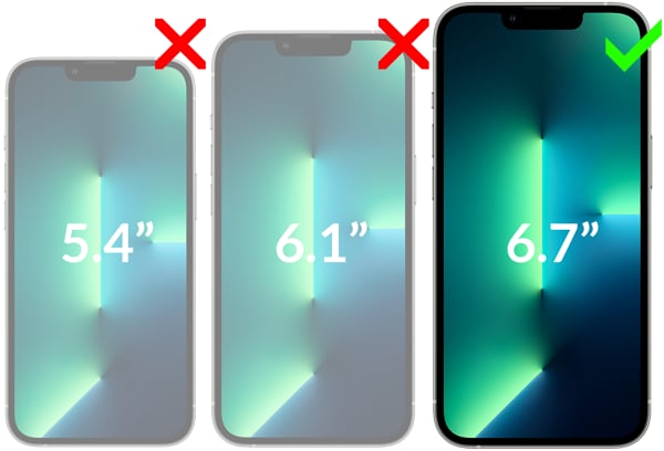 Compatibility of the moVear tempered glass mBOX GLASS mSHIELD 2.5D MAX privacy for iPhone 16e / 14 / 13 / 13 Pro (6.1 A picture showing the compatibility of the moVear mBOX GLASS mSHIELD 2.5D MAX privacy tempered glass on Apple iPhone 16e / 14 / 13 / 13 Pro. To avoid mistakes when buying, please pay attention to the exact model of your phone.