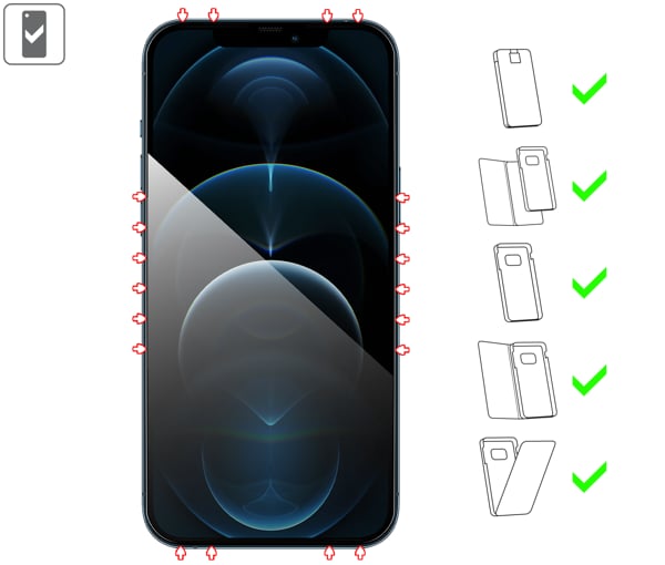 Do jakich typów etui pasuje moVear mBOX GLASS mSHIELD 2.5D MAX privacy na iPhone 12 Pro Max (6.7 mBOX GLASS mSHIELD 2.5D MAX privacy na iPhone 12 Pro Max umożliwia użytkowanie z wieloma etui. Zastosuj etui aby jeszcze lepiej ochronić smartfon przed uszkodzeniami.