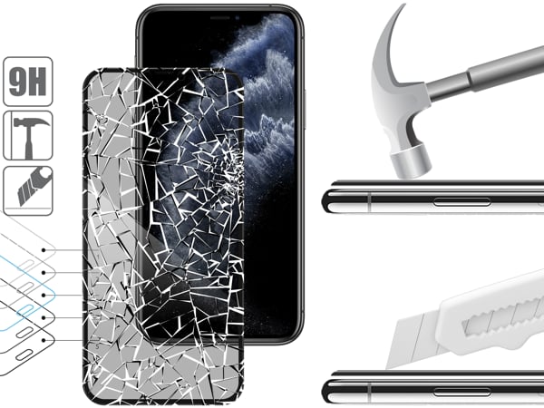 Structure and strength of tempered glass moVear mBOX GLASS mSHIELD 2.5D MAX privacy for iPhone 11 Pro / iPhone Xs / X Durable glass moVear mBOX GLASS mSHIELD 2.5D MAX privacy will protect the screen of your iPhone 11 Pro / iPhone Xs / X (5.8