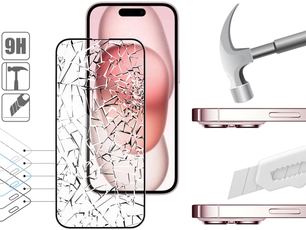 Budowa i wytrzymałość szkła hartowanego moVear mBOX GLASS mSHIELD 3D PRO na Apple iPhone 16 / 15 (6,1 Wytrzymałe szkło moVear mBOX GLASS mSHIELD 3D PRO ochroni ekran Twojego Apple iPhone 16 / 15 (6,1