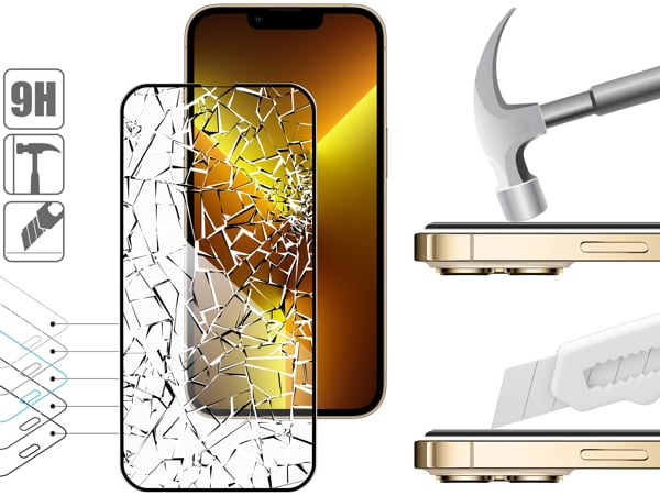 Budowa i wytrzymałość szkła hartowanego moVear mBOX GLASS mSHIELD 3D PRO na Apple iPhone 16e / 14 / 13 / 13 Pro (6.1 Wytrzymałe szkło moVear mBOX GLASS mSHIELD 3D PRO ochroni ekran Twojego Apple iPhone 16e / 14 / 13 / 13 Pro. Wizualizacja warstw i powłok produktu.