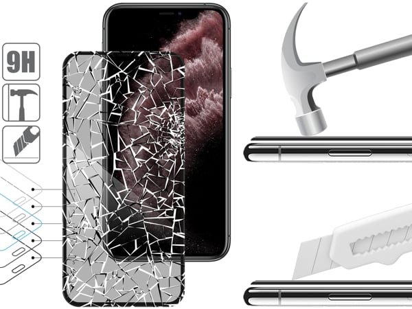 Structure and strength of tempered glass moVear mBOX GLASS mSHIELD 2.5D MAX privacy for iPhone 11 Pro Max / iPhone Xs MAX (6.5 Durable glass moVear mBOX GLASS mSHIELD 2.5D MAX privacy will protect the screen of your Apple iPhone 11 Pro Max / Xs MAX (6.5