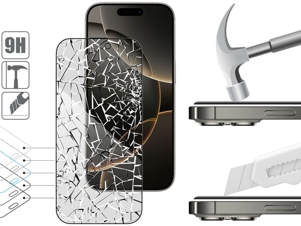 Structure and strength of tempered glass moVear mBOX GLASS mSHIELD 2.5D MAX privacy for Apple iPhone 17 Pro / 17 / 16 Pro Durable glass moVear mBOX GLASS mSHIELD 2.5D MAX privacy will protect the screen of your Apple iPhone 17 Pro / 17 / 16 Pro (6.3