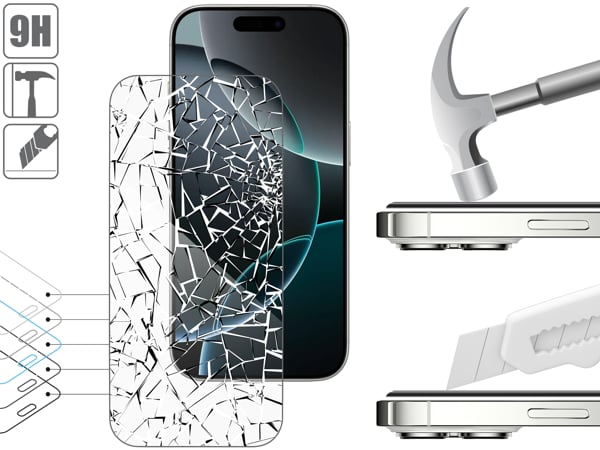 Structure and strength of tempered glass moVear mBOX GLASS mSHIELD 2.5D for Apple iPhone 17 Pro Max / 16 Pro Max (6.9 Durable glass moVear mBOX GLASS mSHIELD 2.5D will protect the screen of your Apple iPhone 17 Pro Max / 16 Pro Max (6.9